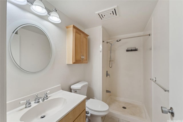 94-1467 Waipio Uka St Unit T103, Waipahu, HI 96797 - full bathroom with vanity, a shower, toilet, and tile patterned floors
