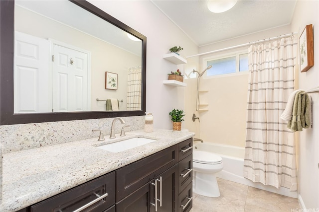 1433 Akanahe Pl, Kailua, HI 96734 - bathroom with vanity, toilet, shower / tub combo, and tile patterned flooring