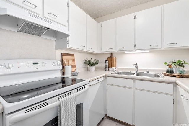 400 Hobron Ln Unit 1807, Honolulu, HI 96815 - kitchen with white appliances, under cabinet range hood, and white cabinetry