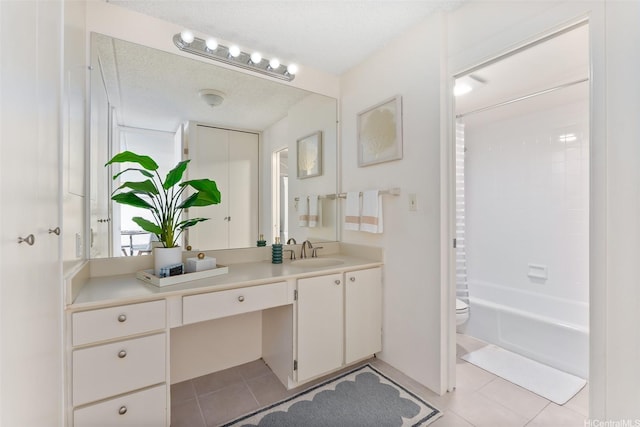 400 Hobron Ln Unit 1807, Honolulu, HI 96815 - bathroom with vanity, tile patterned floors, and washtub / shower combination