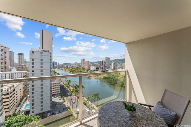 445 Seaside Ave Unit 1602, Honolulu, HI 96815 - balcony featuring a water view and a view of city
