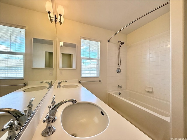 91-2220 Kaiwawalo St Unit 11-1105, Ewa Beach, HI 96706 - bathroom with shower / bathtub combination and double vanity
