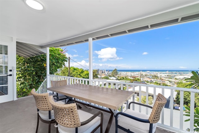 1076 Ilima Dr Unit A, Honolulu, HI 96817 - sunroom featuring outdoor dining space and a water view