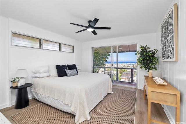 1076 Ilima Dr Unit A, Honolulu, HI 96817 - bedroom featuring wood finished floors, multiple windows, and ceiling fan