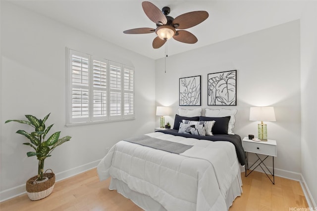 91-1112 Kai Oio St, Ewa Beach, HI 96706 - bedroom with light wood-type flooring and ceiling fan