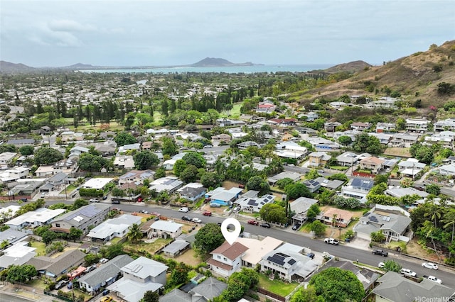 1073 Loho St, Kailua, HI 96734 - aerial overview of property's location with a mountainous background and nearby suburban area
