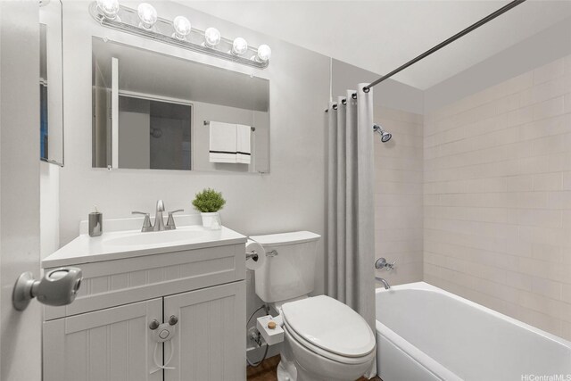 910 Ahana St Unit 508, Honolulu, HI 96814 - bathroom featuring vanity and shower / bath combination with curtain