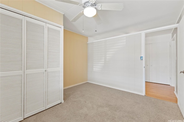 439 Ilimano St, Kailua, HI 96734 - unfurnished bedroom featuring carpet flooring, a closet, and a ceiling fan