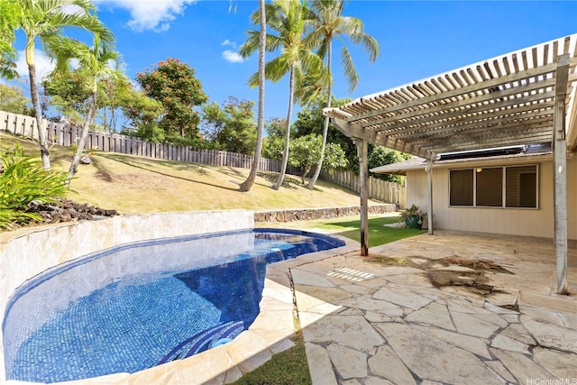 439 Ilimano St, Kailua, HI 96734 - view of pool featuring a pergola, a fenced backyard, and a patio area
