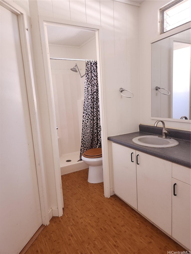 59-610 Kamehameha Hwy Unit A, Haleiwa, HI 96712 - full bathroom with a shower stall, vanity, and wood finished floors