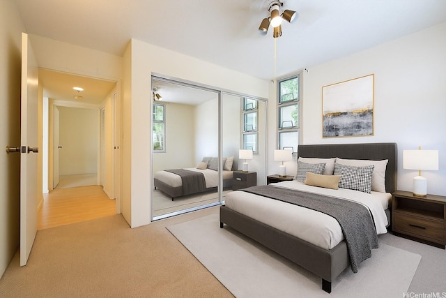 1448 Young St Unit 202, Honolulu, HI 96814 - bedroom with light colored carpet and a closet