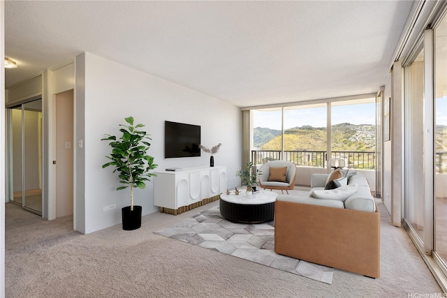 2825 S King St Unit 2403, Honolulu, HI 96826 - living room with light colored carpet and floor to ceiling windows