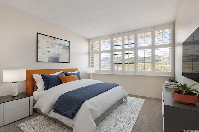 2825 S King St Unit 2403, Honolulu, HI 96826 - carpeted bedroom with multiple windows and a textured ceiling
