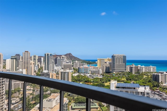 469 Ena Rd Unit 3404, Honolulu, HI 96815 - balcony featuring a water view and a city view