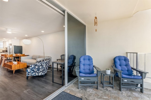 469 Ena Rd Unit 3404, Honolulu, HI 96815 - view of patio with an outdoor hangout area and ceiling fan