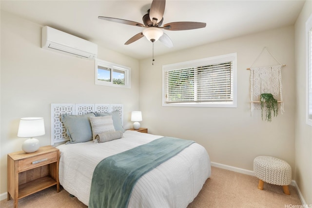 66-912 Kamakahala St Unit 2, Waialua, HI 96791 - carpeted bedroom with a wall mounted AC and ceiling fan