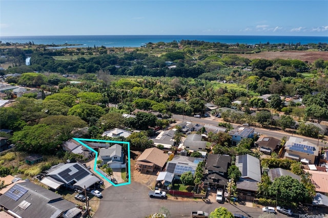 66-912 Kamakahala St Unit 2, Waialua, HI 96791 - aerial view of residential area featuring property boundaries highlighted and a large body of water