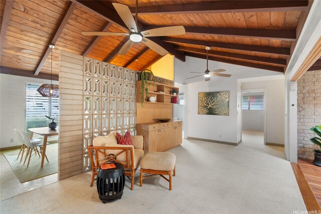 3504 Ala Hapuu St, Honolulu, HI 96818 - living area with wood ceiling and ceiling fan