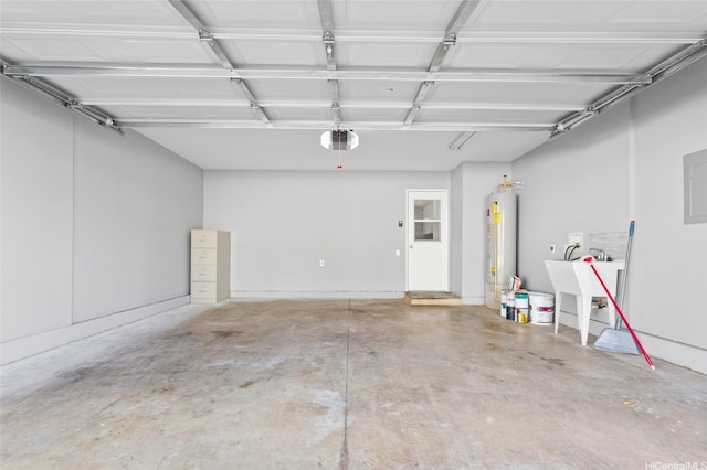 91-1021 Kuina St Unit 119, Ewa Beach, HI 96706 - garage featuring a garage door opener, gas water heater, and electric panel