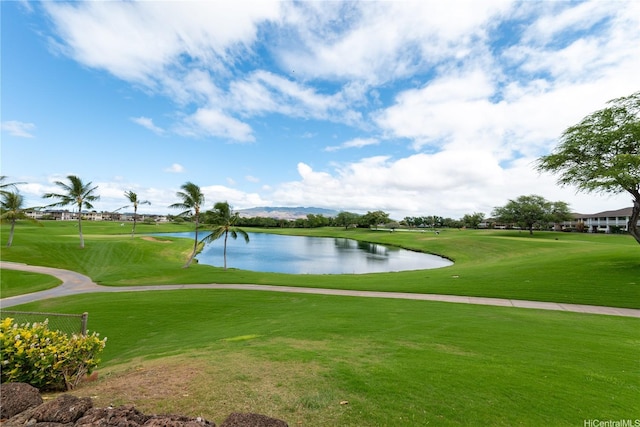 91-1108 Kaihohonu St, Ewa Beach, HI 96706 - view of property's community featuring a water view, view of golf course, and a lawn