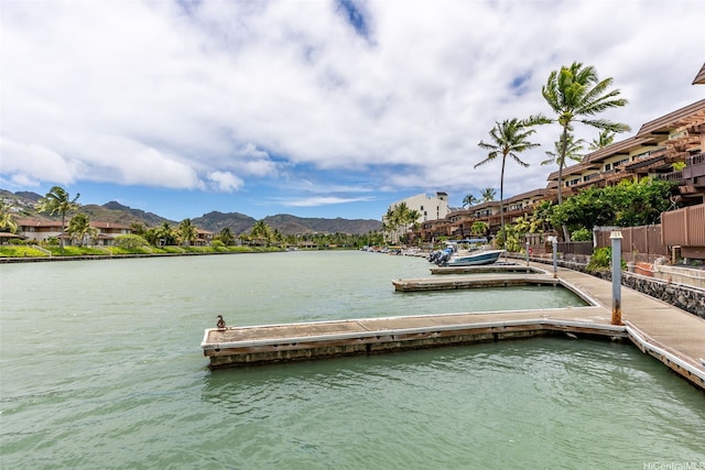 444 Lunalilo Home Rd Unit 602, Honolulu, HI 96825 - dock area with a water and mountain view