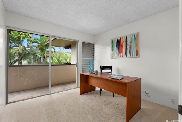 444 Lunalilo Home Rd Unit 602, Honolulu, HI 96825 - carpeted home office with plenty of natural light and a textured ceiling