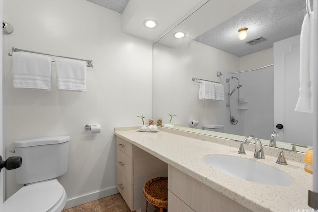 444 Lunalilo Home Rd Unit 602, Honolulu, HI 96825 - full bath featuring vanity, a shower, recessed lighting, and a textured ceiling