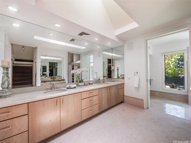 3124 Noela Dr, Honolulu, HI 96815 - bathroom with double vanity and recessed lighting