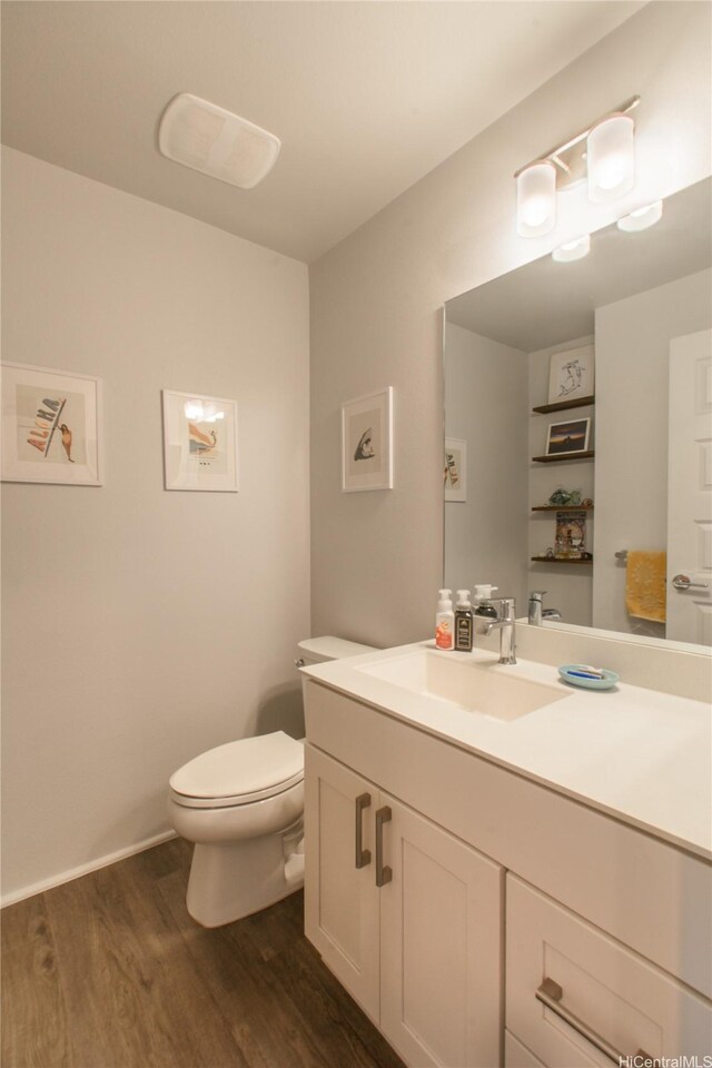 91-3525 Kauluakoko St Unit 2103, Ewa Beach, HI 96706 - half bathroom with wood finished floors and vanity