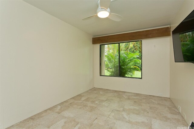 46-359 Haiku Rd Unit C10, Kaneohe, HI 96744 - spare room featuring stone finish floors and ceiling fan