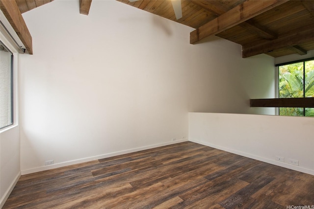 46-359 Haiku Rd Unit C10, Kaneohe, HI 96744 - unfurnished room featuring wooden ceiling and dark wood-type flooring