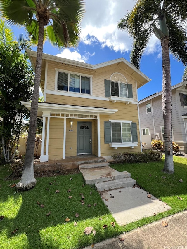 91-1035 Kaiko St, Ewa Beach, HI 96706 - traditional home with a front yard and covered porch