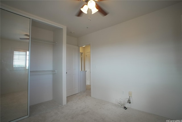 91-1271 Kamaaha Ave Unit 406, Kapolei, HI 96707 - unfurnished bedroom featuring carpet floors, a closet, and a ceiling fan