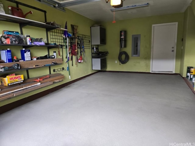 91-1271 Kamaaha Ave Unit 406, Kapolei, HI 96707 - garage featuring electric panel and a garage door opener