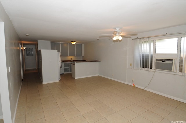 1028 Hooli Pl Unit A, Pearl City, HI 96782 - unfurnished living room with a ceiling fan and cooling unit
