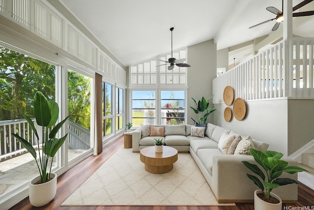 866 Kaahue St, Honolulu, HI 96825 - sunroom with wood finished floors and high vaulted ceiling