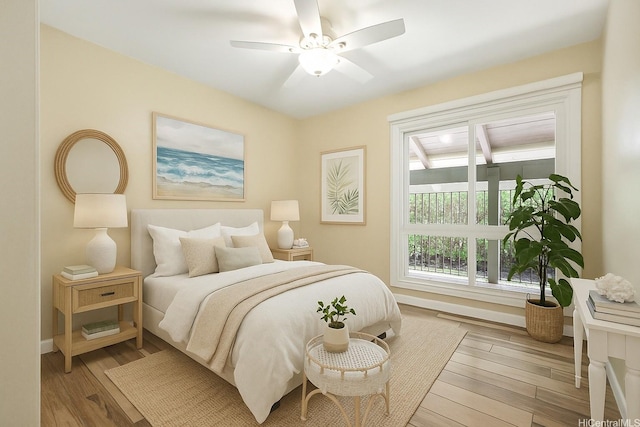 866 Kaahue St, Honolulu, HI 96825 - bedroom featuring light wood finished floors and a ceiling fan