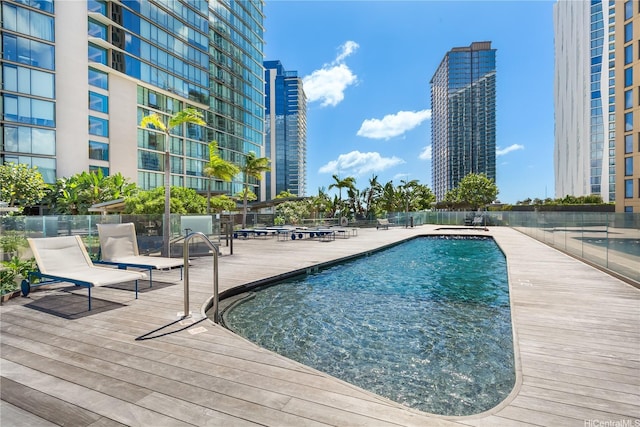 1001 Queen St Unit 3907, Honolulu, HI 96814 - community pool featuring a deck