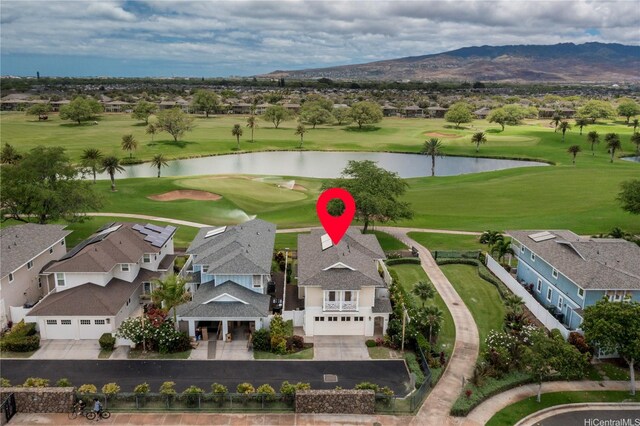 91-1144 Kaikohola St Unit D71, Ewa Beach, HI 96706 - aerial view of residential area featuring a water and mountain view and a local golf course