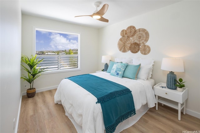 539 Keolu Dr Unit C, Kailua, HI 96734 - bedroom featuring wood finished floors and a ceiling fan