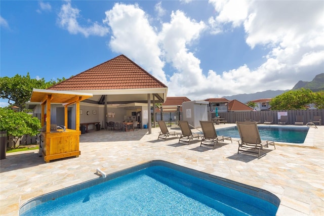 539 Keolu Dr Unit C, Kailua, HI 96734 - view of swimming pool with a patio and a mountain view