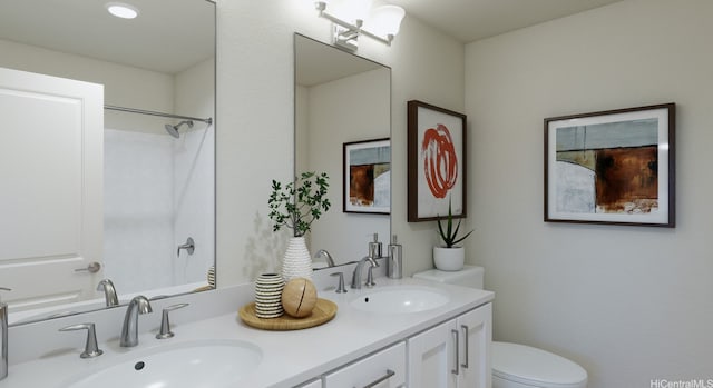 94-1140 Koakolo St Unit 110, Waipahu, HI 96797 - bathroom featuring double vanity and a shower
