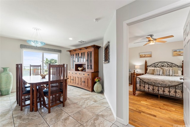 84-663 Upena St, Waianae, HI 96792 - dining space featuring a ceiling fan and baseboards