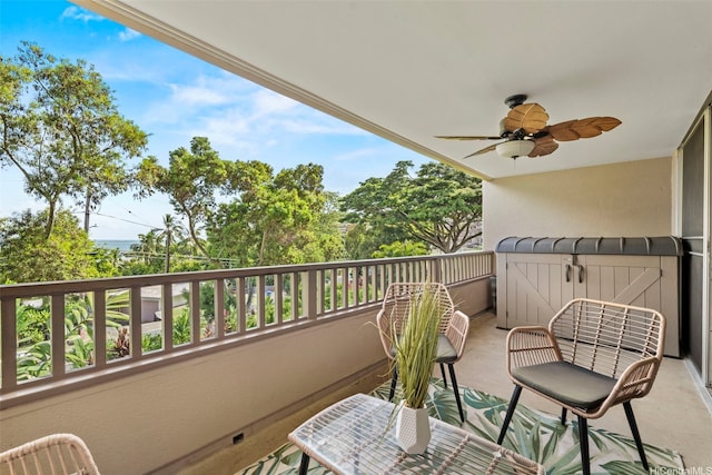 46-109 Konohiki St Unit 3922, Kaneohe, HI 96744 - balcony featuring a ceiling fan