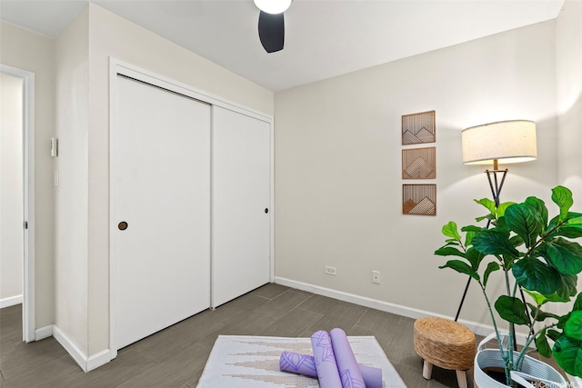 46-109 Konohiki St Unit 3922, Kaneohe, HI 96744 - living area with wood finished floors and ceiling fan