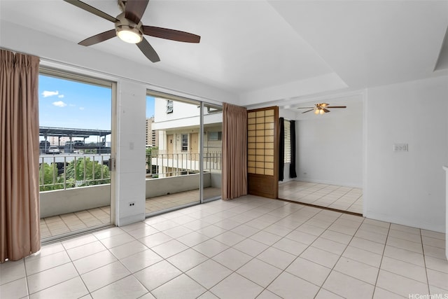 1425 Punahou St Unit 404, Honolulu, HI 96822 - empty room with ceiling fan and light tile patterned floors