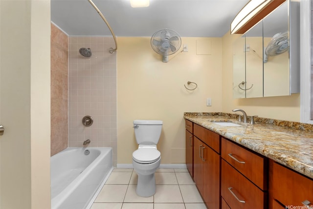 1425 Punahou St Unit 404, Honolulu, HI 96822 - bathroom with tile patterned flooring, vanity, and  shower combination