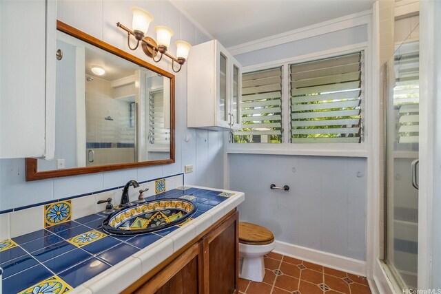 259 N Kalaheo Ave Unit A, Kailua, HI 96734 - full bathroom featuring vanity, a stall shower, and tile patterned floors