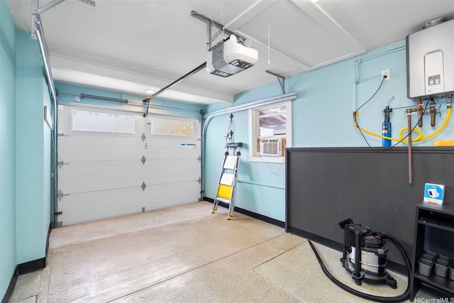 2633B Nahaku Pl Unit H, Honolulu, HI 96826 - garage featuring a garage door opener, water heater, and cooling unit