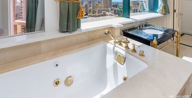 1888 Kalakaua Ave Unit 3504, Honolulu, HI 96815 - full bath with a city view and tile patterned flooring